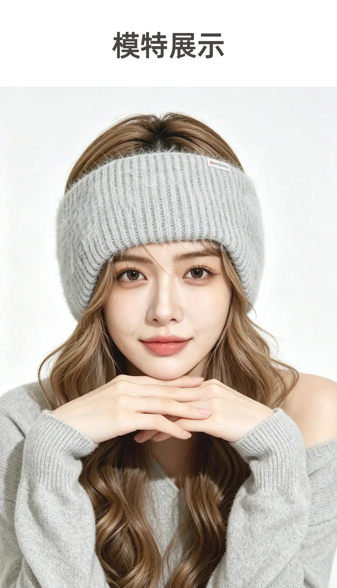 Korean-Style Warm Earmuffs, Cute Winter Thick Plush Cycling High-Elastic Maternity Headband, Ear Covers, Forehead Protector, Ear Warmers — feature 12