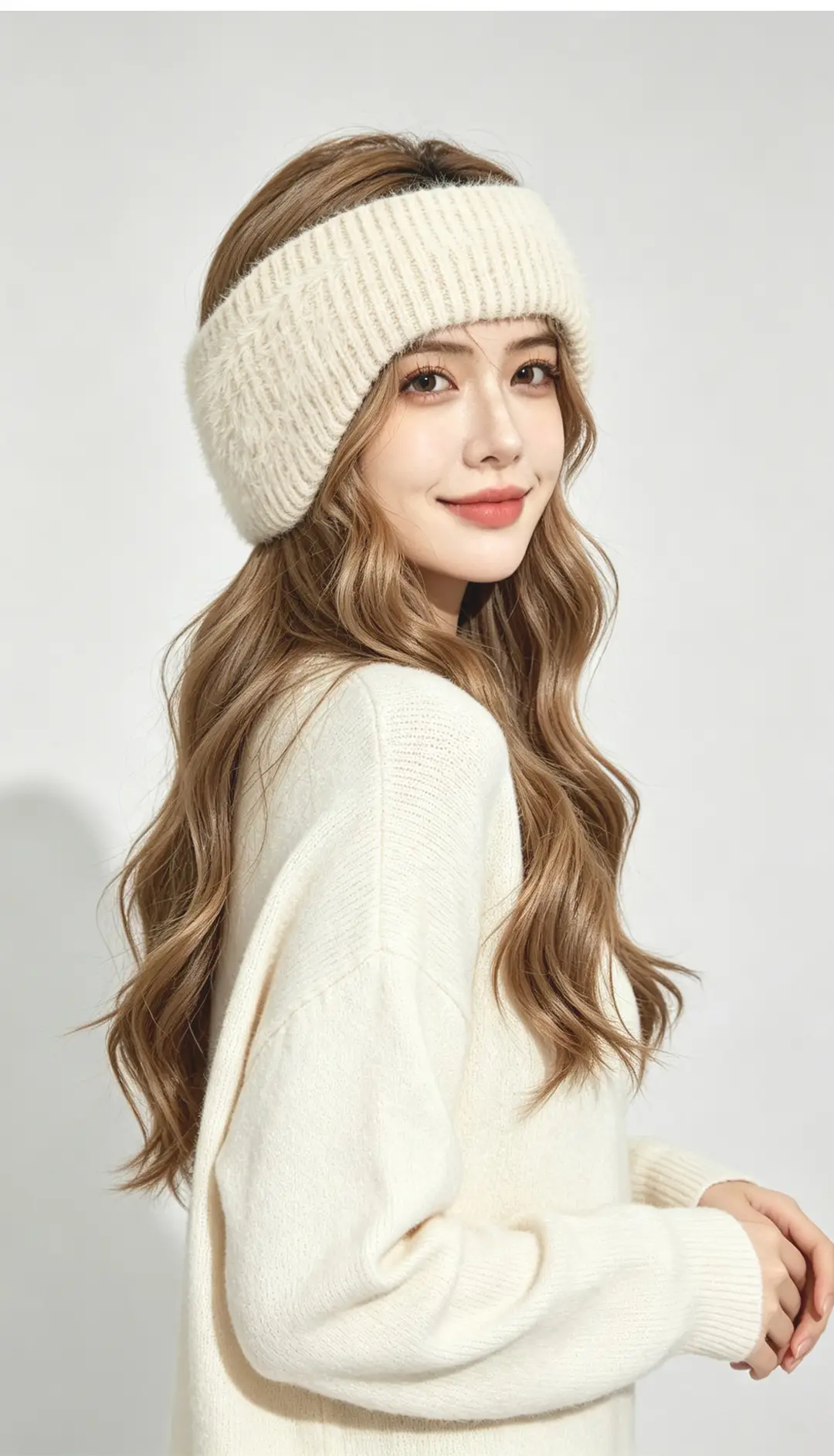 Korean-Style Warm Earmuffs, Cute Winter Thick Plush Cycling High-Elastic Maternity Headband, Ear Covers, Forehead Protector, Ear Warmers — feature 13