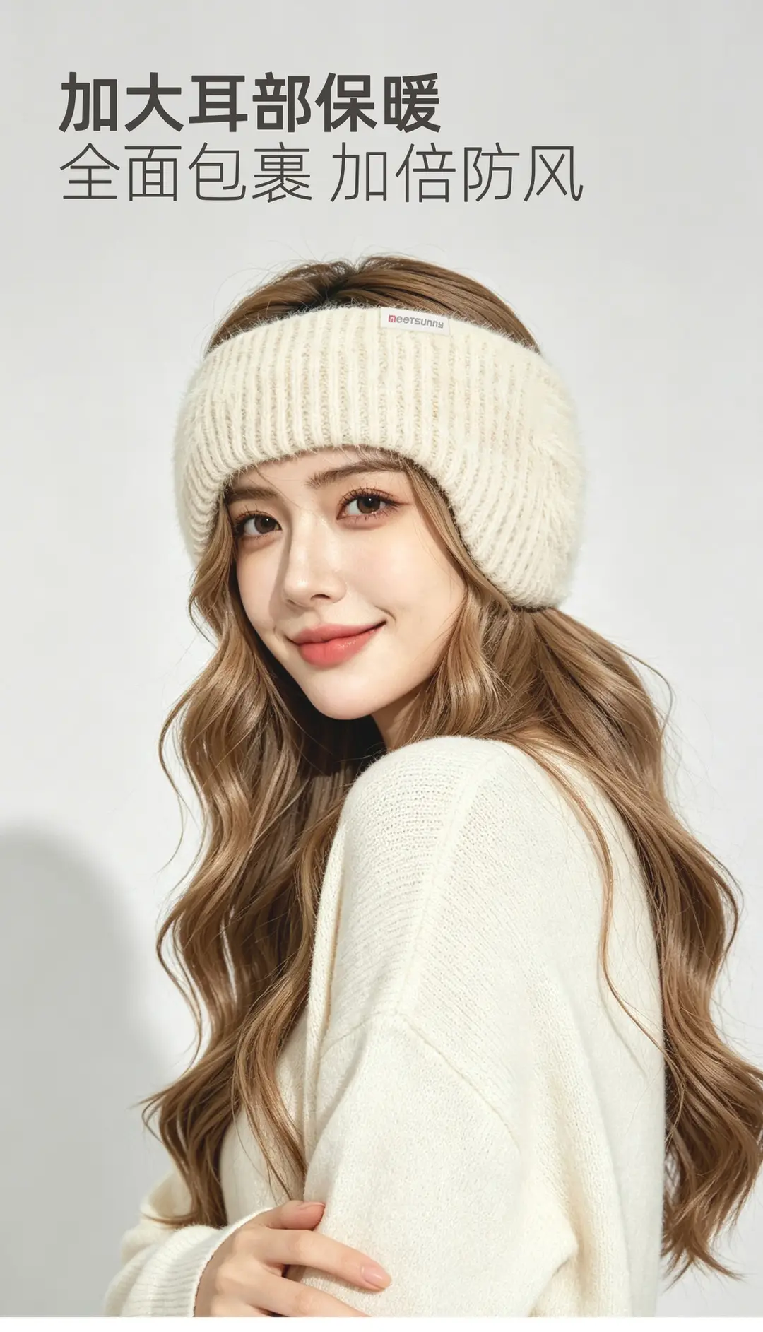 Korean-Style Warm Earmuffs, Cute Winter Thick Plush Cycling High-Elastic Maternity Headband, Ear Covers, Forehead Protector, Ear Warmers — feature 8