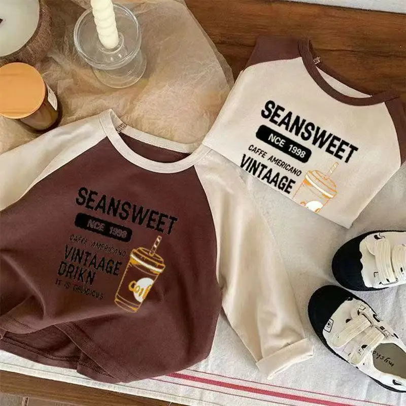 Children's Long Sleeve T-Shirt Cotton Spring Fall Set