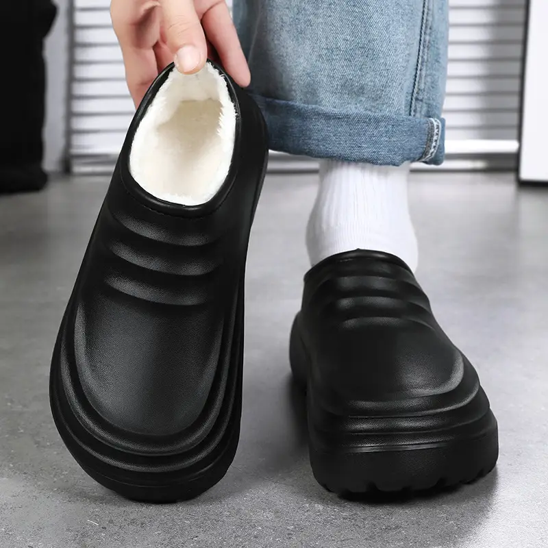 Black Thick-Soled Eva Kitchen Work Shoes