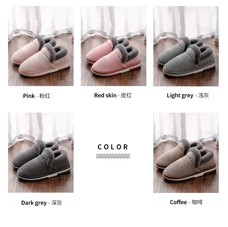 Men's Large Size Cotton Slippers Winter New Home Warm Thick-Soled Non-Slip Home Elderly Bag Heel Plush Cotton Shoes — feature 10