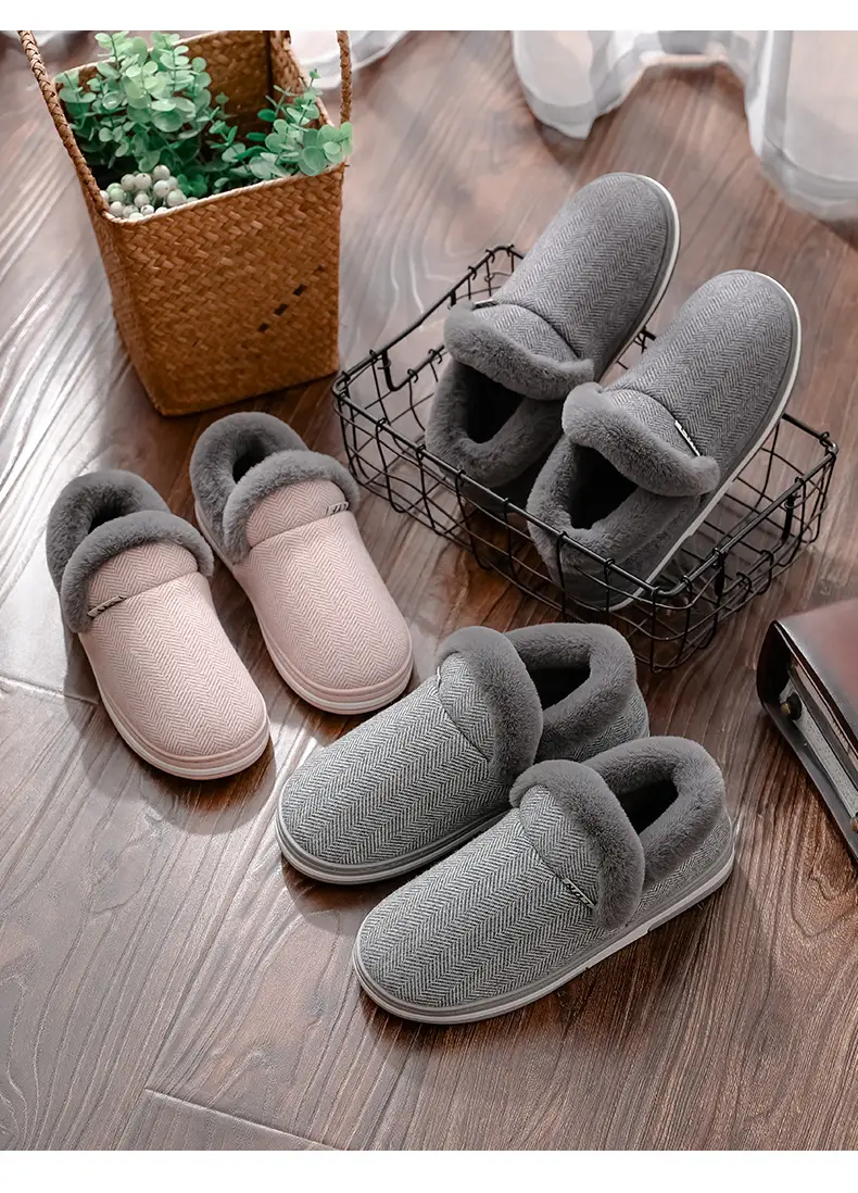 Men's Large Size Cotton Slippers Winter New Home Warm Thick-Soled Non-Slip Home Elderly Bag Heel Plush Cotton Shoes — feature 11