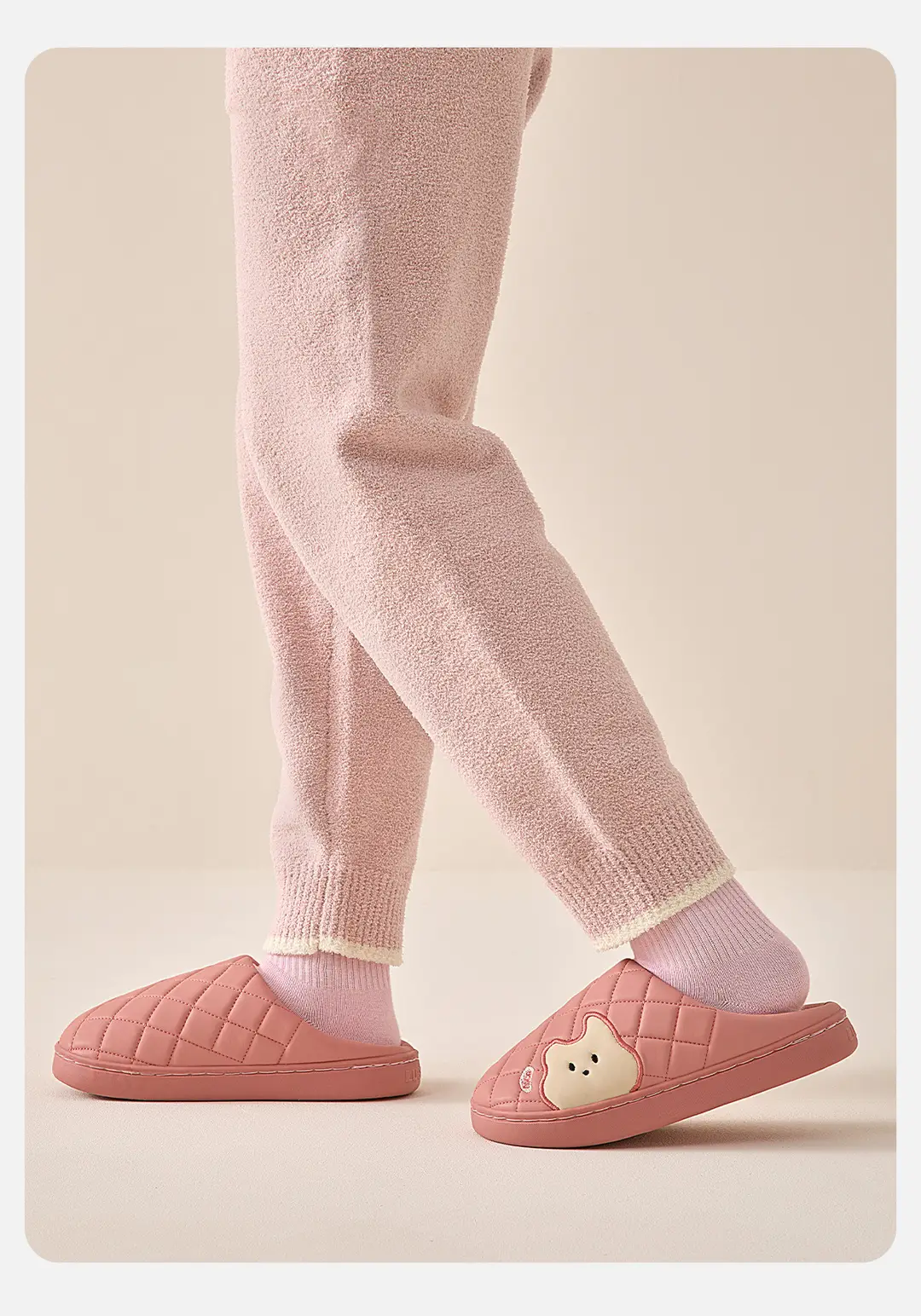 Cartoon Leather Cotton Slippers Waterproof and Non-Slip Home Slippers Autumn and Winter Fleece-Lined Warm Soft Bottom Cotton Slippers Indoor Confinement Shoes — feature 14