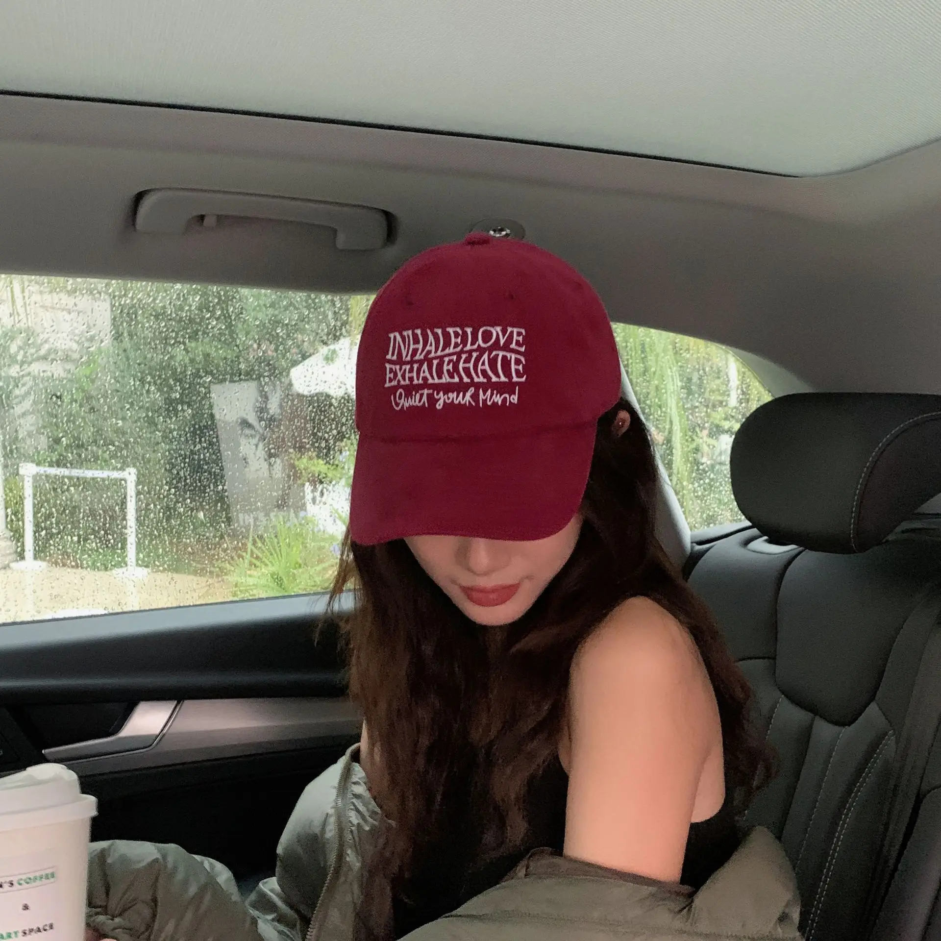 Women Letter Embroidered Baseball Cap Retro Washed Cotton Autumn Winter Harajuku Style Soft Top Duckbill Cap