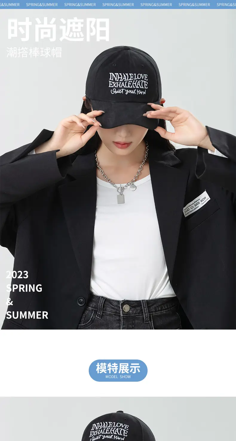 Women Letter Embroidered Baseball Cap Retro Washed Cotton Autumn Winter Harajuku Style Soft Top Duckbill Cap — feature 3