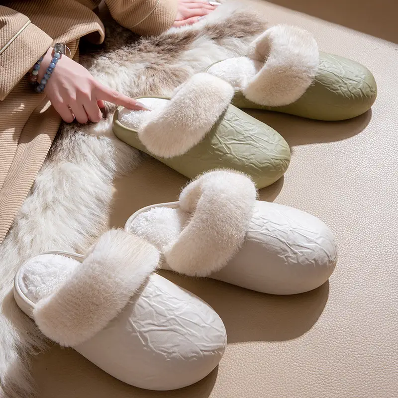 Maternity Cotton Slippers White Warm Indoor Winter - Image 8