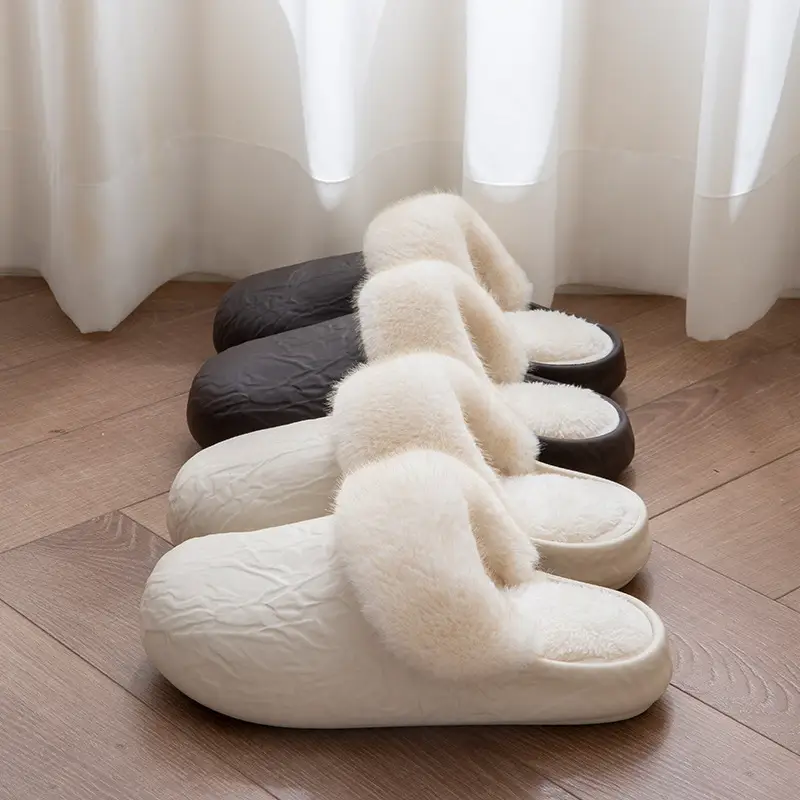 Maternity Cotton Slippers White Warm Indoor Winter - Image 10