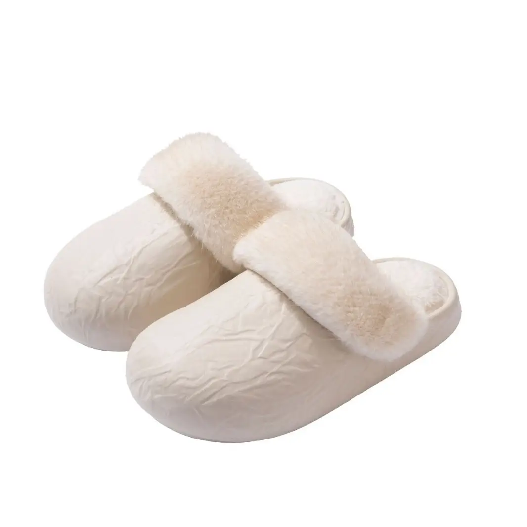 Maternity Cotton Slippers White Warm Indoor Winter - Image 11