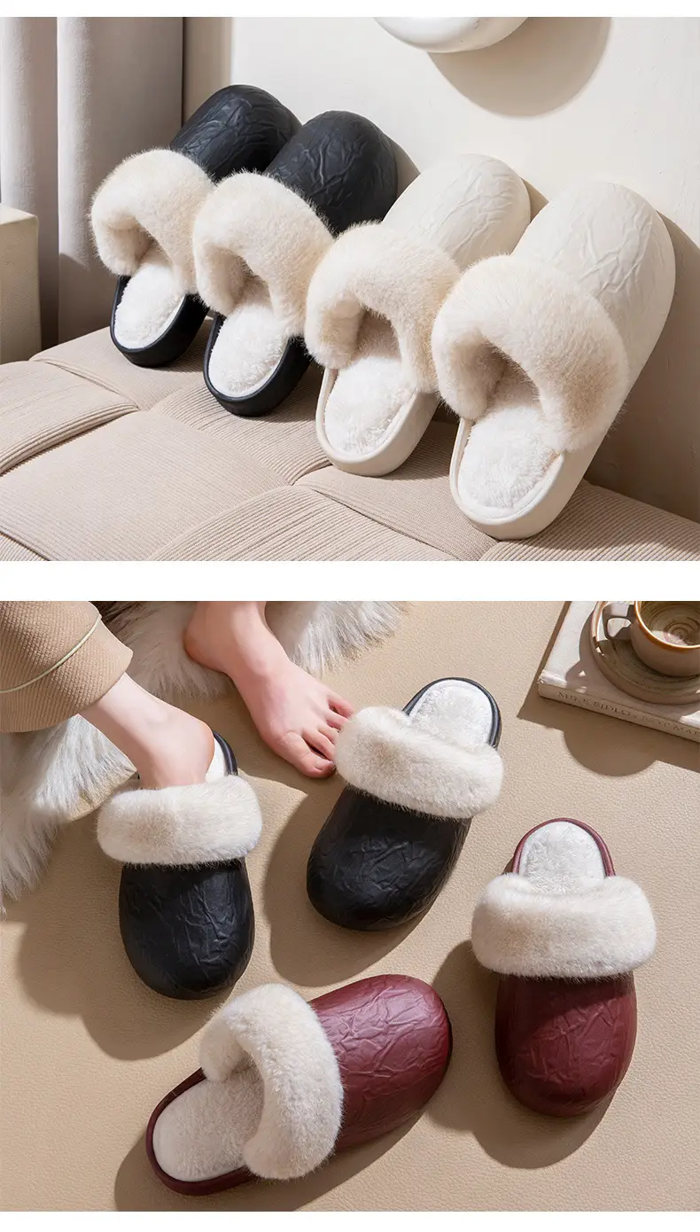 Maternity Cotton Slippers White Warm Indoor Winter — feature 8