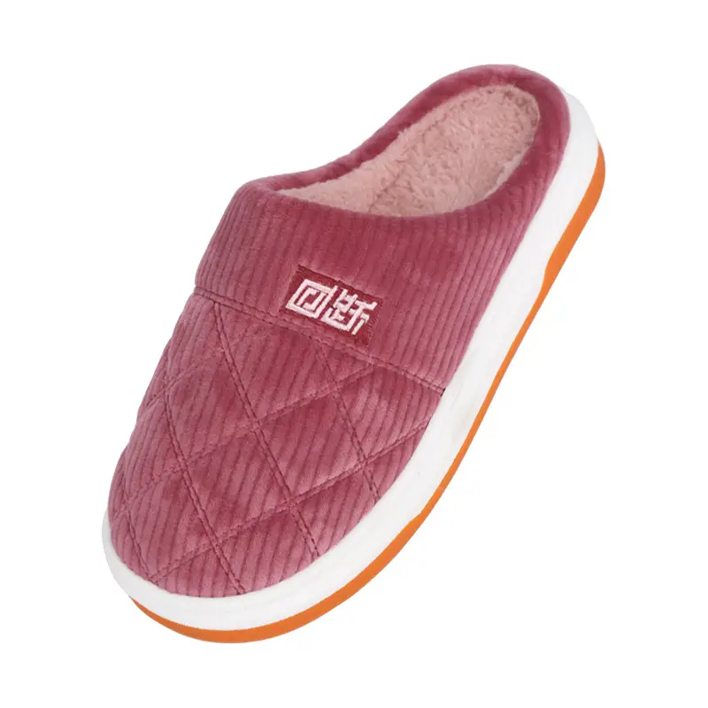 Men's Warm Fleece Lined Slipper Maroon Autumn Winter - Image 9