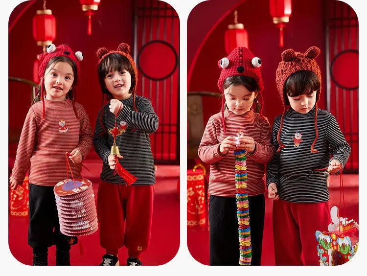 Baby New Year Greetings Fleece T-Shirt Winter Warm — feature 14