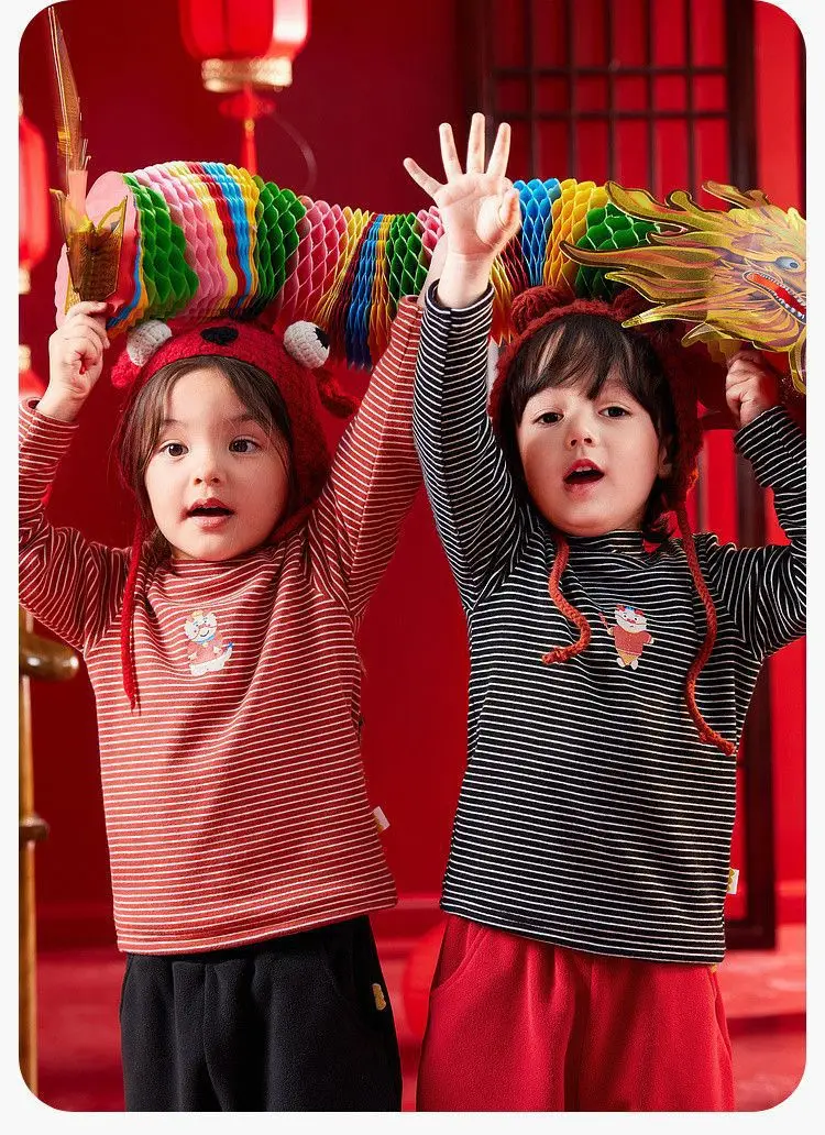 Baby New Year Greetings Fleece T-Shirt Winter Warm — feature 15