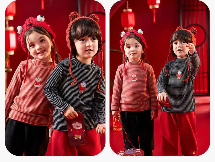 Baby New Year Greetings Fleece T-Shirt Winter Warm — feature 16