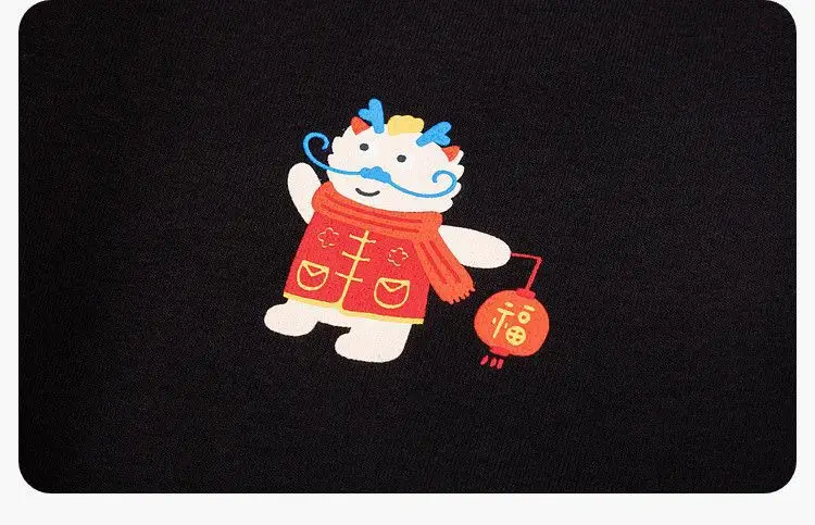 Baby New Year Greetings Fleece T-Shirt Winter Warm — feature 25