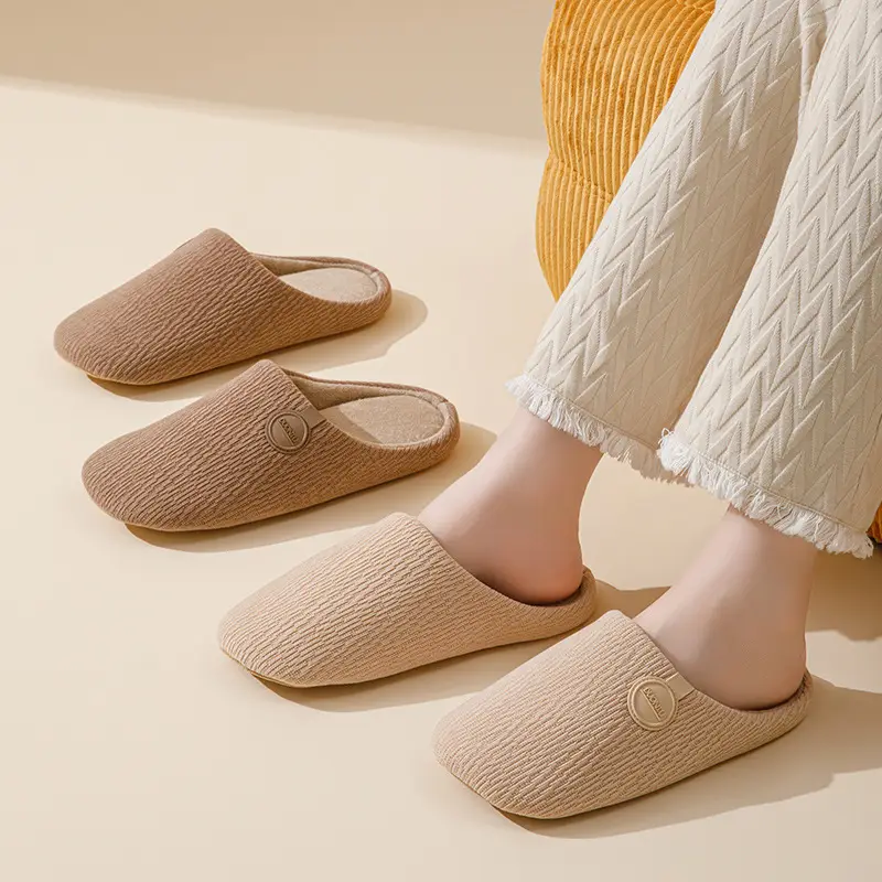 Winter Cotton Slippers for Men, Silent & Odor-Resistant - Image 6