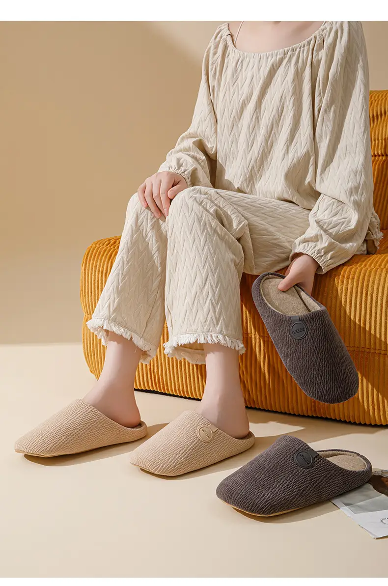 Winter Cotton Slippers for Men, Silent & Odor-Resistant — feature 5