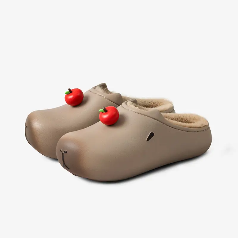 Winter Indoor Cotton Slippers for Women Men Thick Soled Waterproof - Image 2