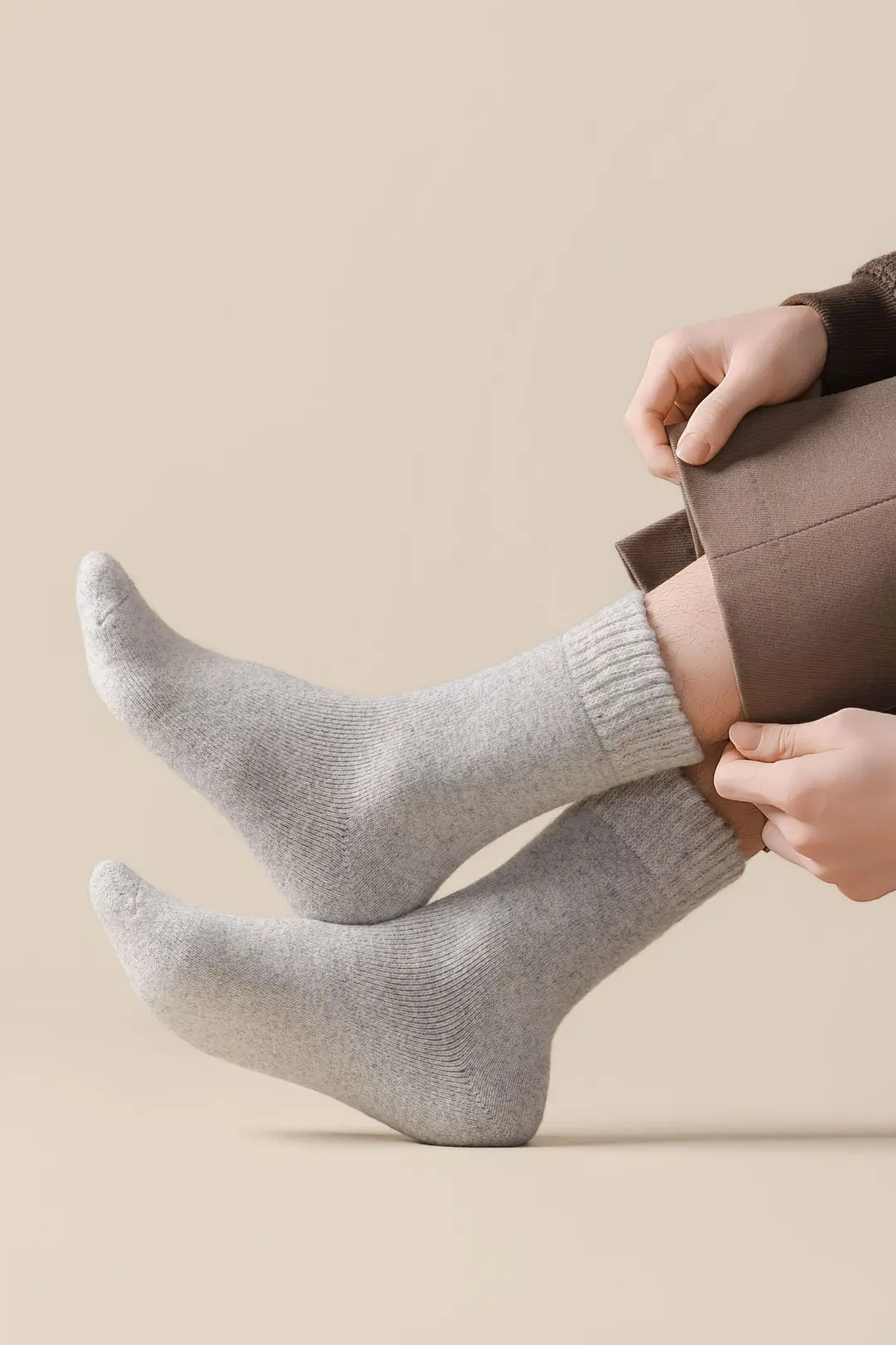 Merino Wool Socks for Men and Women, Autumn and Winter Warm Men's Mid-Calf Socks, Fleece-Lined and Thickened, Northeast Cashmere Long Socks — feature 22