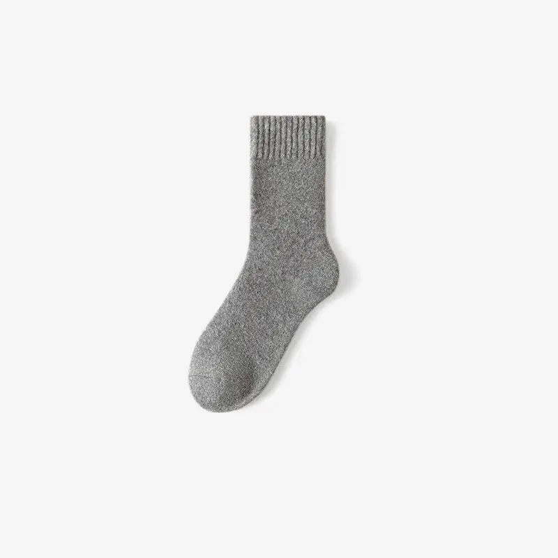 Merino Wool Socks for Men and Women, Autumn and Winter Warm Men's Mid-Calf Socks, Fleece-Lined and Thickened, Northeast Cashmere Long Socks