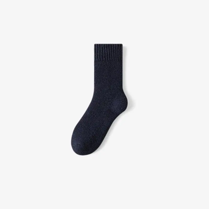 Merino Wool Socks for Men and Women, Autumn and Winter Warm Men's Mid-Calf Socks, Fleece-Lined and Thickened, Northeast Cashmere Long Socks