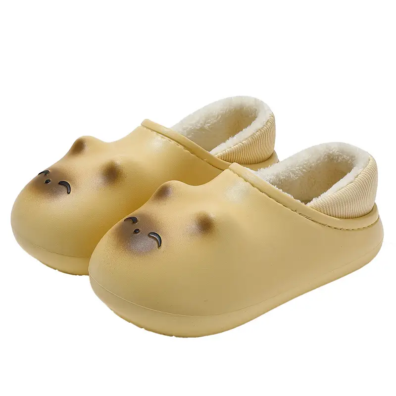 Cartoon Kitten Waterproof Cotton Shoes for Women Winter Outer Wear Soft-Soled Cotton Slippers Non-Slip Warm Bag Heel Cotton Slippers for Women Wholesale - Image 8
