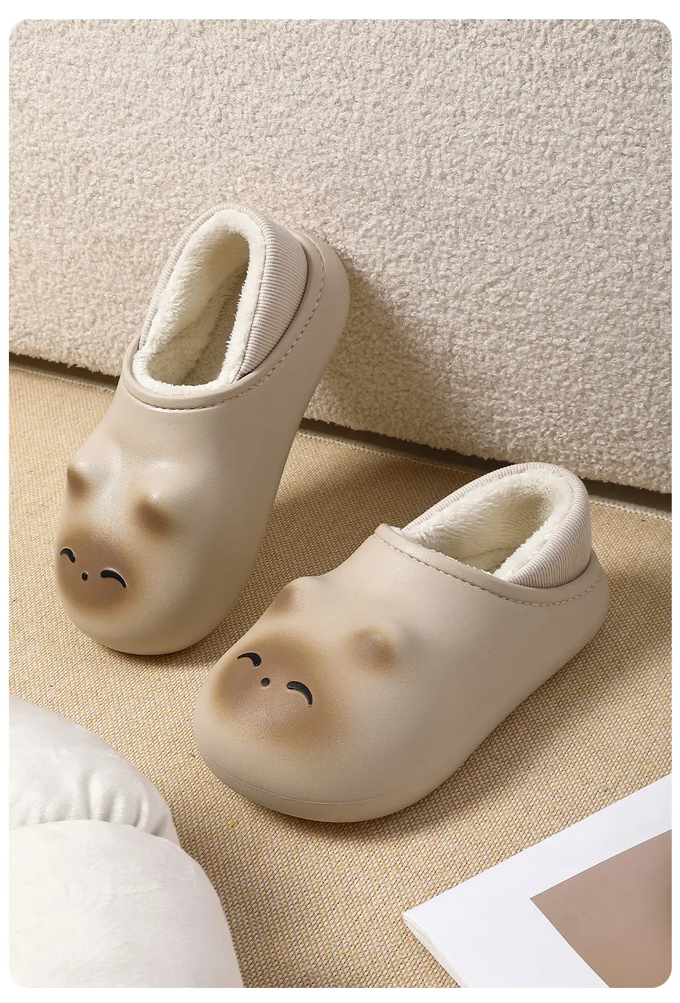 Cartoon Kitten Waterproof Cotton Shoes for Women Winter Outer Wear Soft-Soled Cotton Slippers Non-Slip Warm Bag Heel Cotton Slippers for Women Wholesale — feature 37