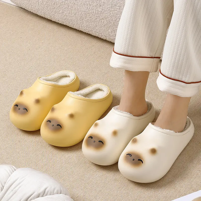 Little Fat Cat Cotton Slippers for Women Winter Cartoon Cute Kitten Ladies Winter Waterproof Non-Slip Plush Warm Cotton Slippers Winter - Image 5