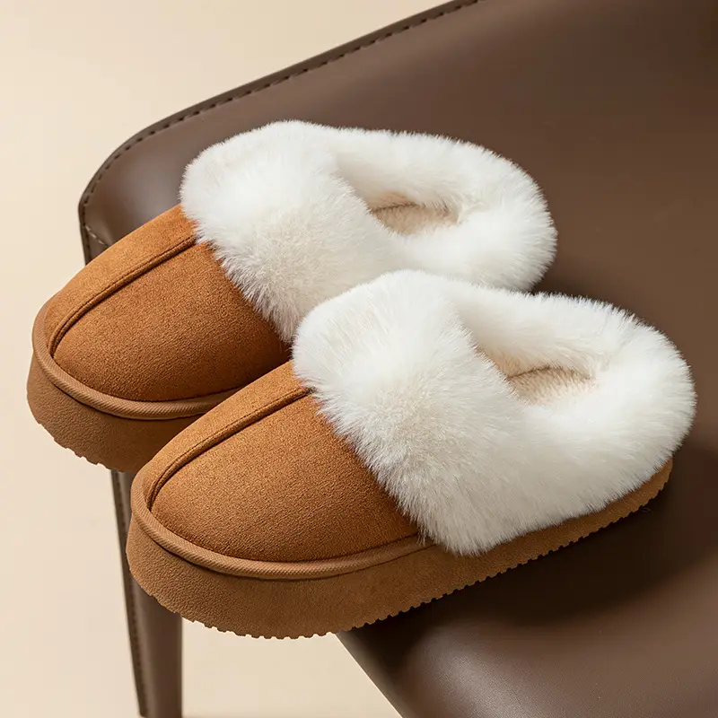 Autumn and Winter New Women's and Men's Cotton Slippers for Home, Warm Cotton Slippers, Indoor Plush Slippers, Outer Wear Cotton Shoes Wholesale
