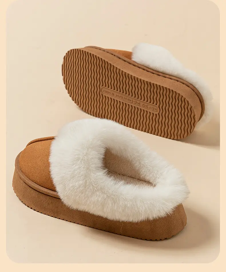 Autumn and Winter New Women's and Men's Cotton Slippers for Home, Warm Cotton Slippers, Indoor Plush Slippers, Outer Wear Cotton Shoes Wholesale — feature 12
