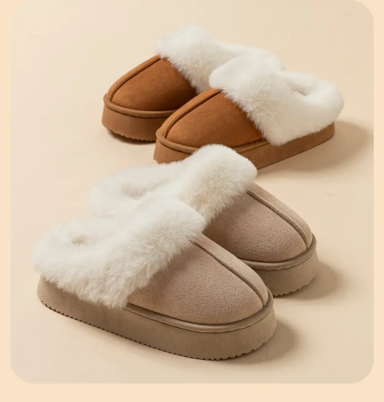 Autumn and Winter New Women's and Men's Cotton Slippers for Home, Warm Cotton Slippers, Indoor Plush Slippers, Outer Wear Cotton Shoes Wholesale — feature 14