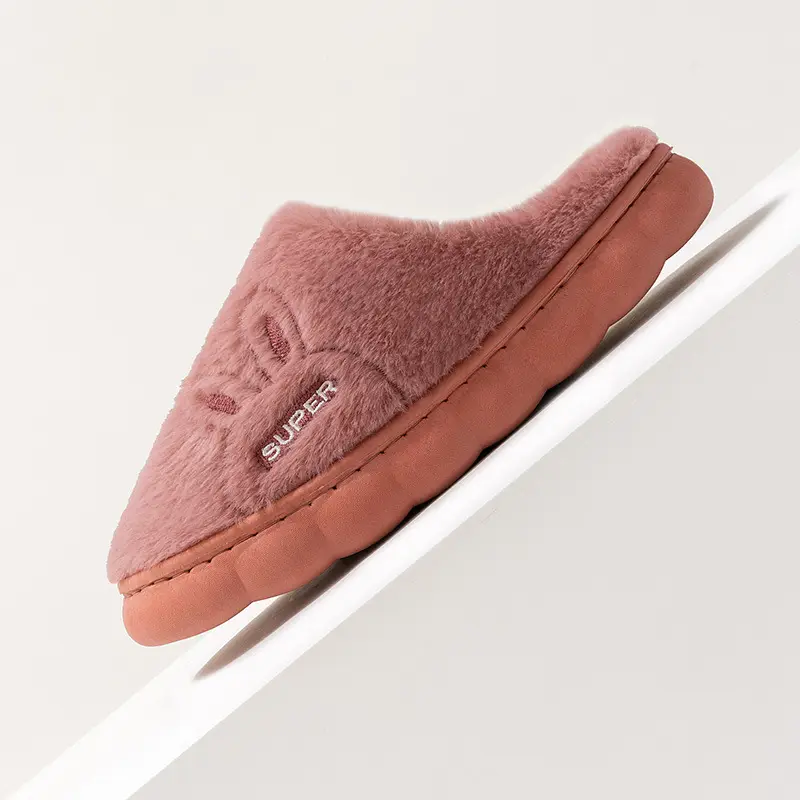 Qida Shun Men's and Women's Cotton Slippers Winter New Indoor and Outdoor Plush Cotton Shoes Thickeneded and Warm Couple Cotton Slippers Wholesale - Image 5
