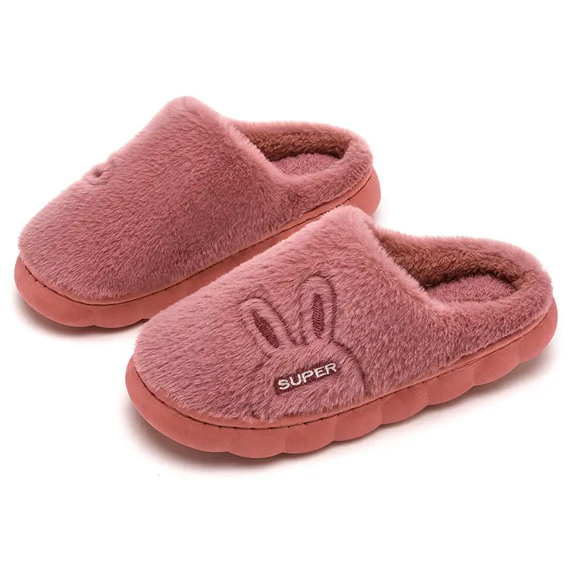 Qida Shun Men's and Women's Cotton Slippers Winter New Indoor and Outdoor Plush Cotton Shoes Thickeneded and Warm Couple Cotton Slippers Wholesale - Image 6