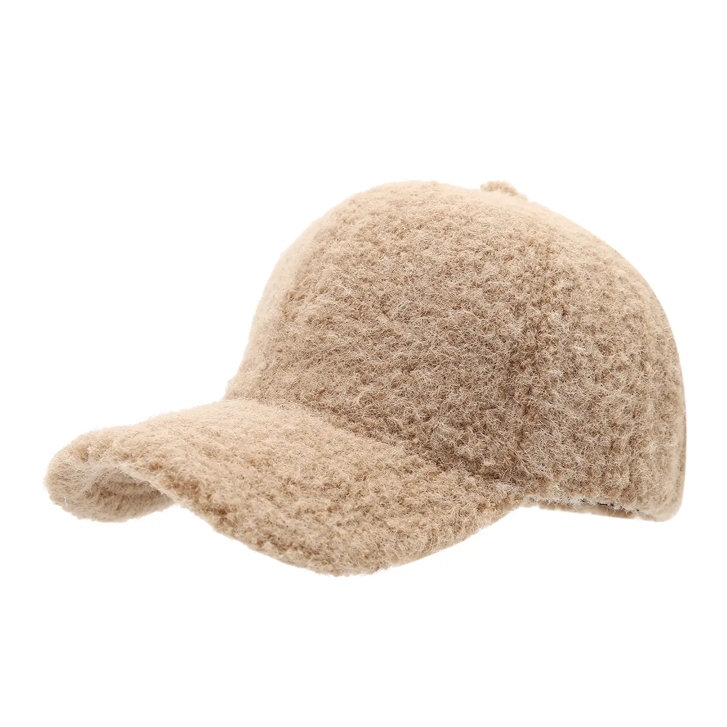 Winter Fur Baseball Cap Black Beige Grey White - Image 9