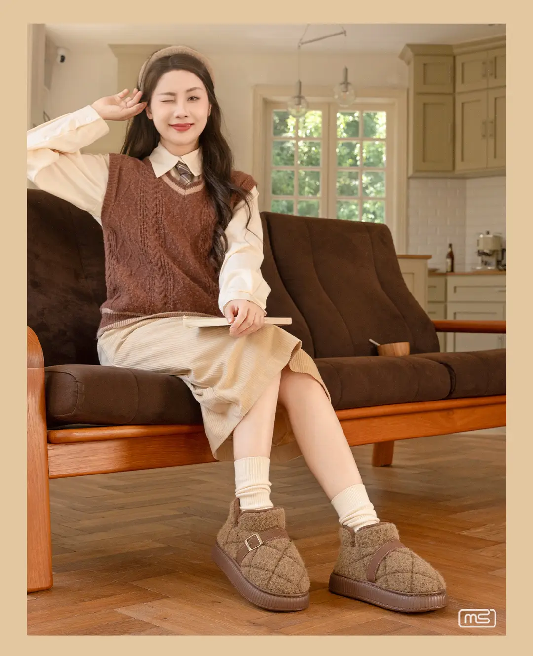 2025 New Cotton Slippers for Women in Winter Indoor Home Comfort Thick-Soled Plush Warm Cotton Shoes for Women to Wear Outside — feature 6