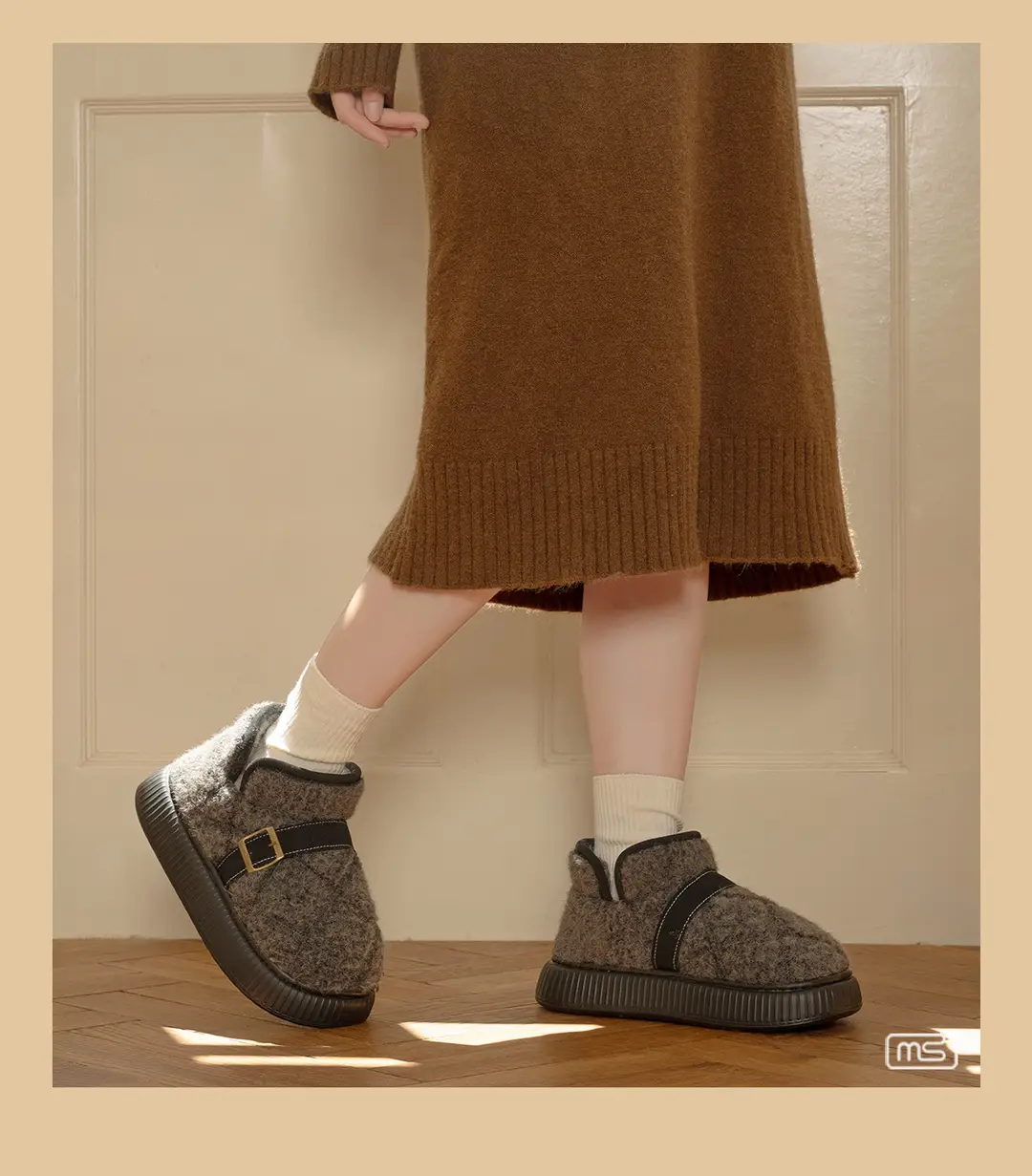 2025 New Cotton Slippers for Women in Winter Indoor Home Comfort Thick-Soled Plush Warm Cotton Shoes for Women to Wear Outside — feature 9