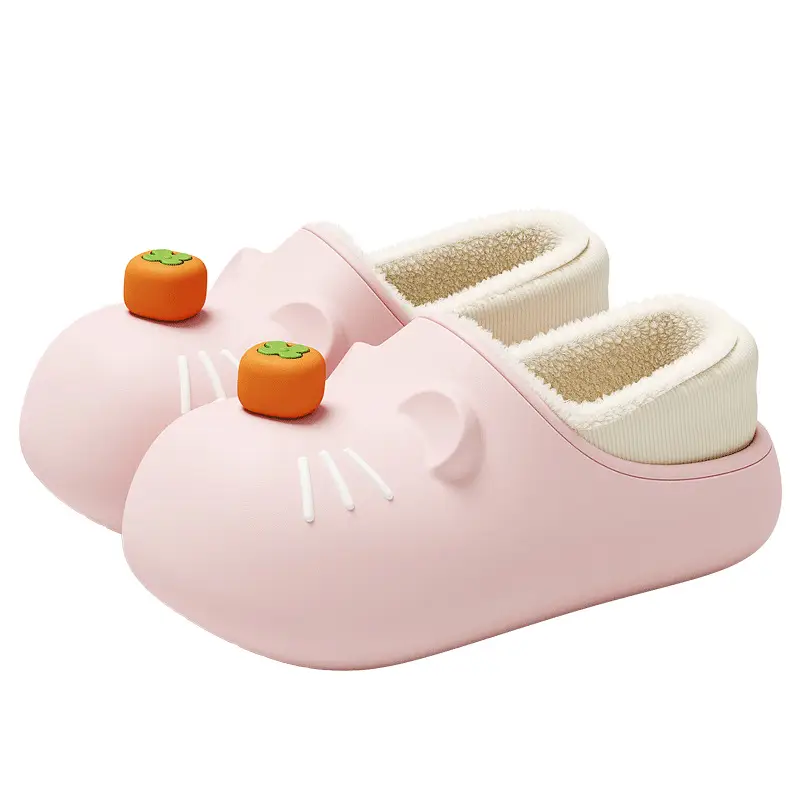 Waterproof Cotton Shoes for Women in Winter, Parent-Child Cartoon Indoor Home Plush Warm Non-Slip Closed-Back Children's Cotton Slippers Wholesale - Image 12