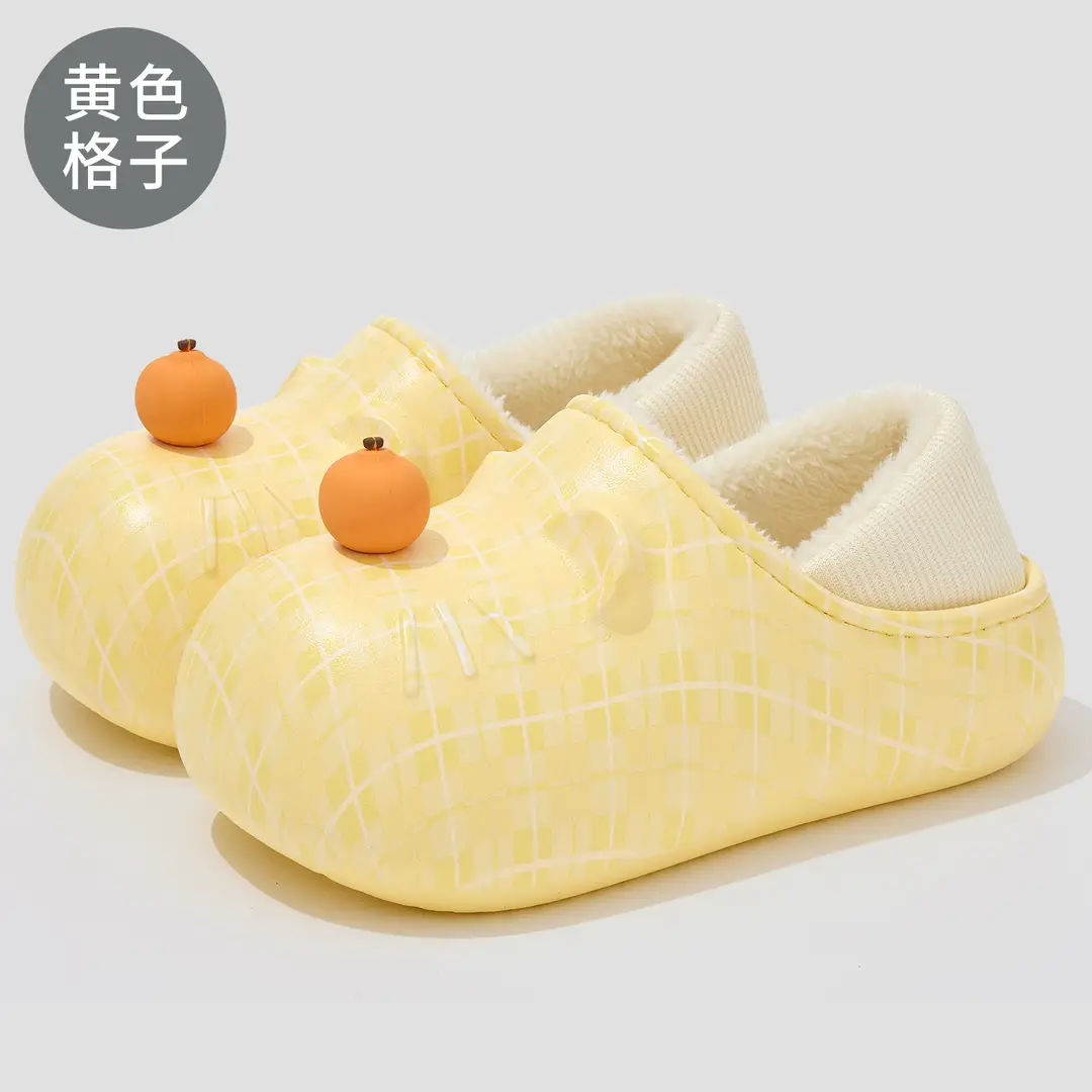 Waterproof Cotton Shoes for Women in Winter, Parent-Child Cartoon Indoor Home Plush Warm Non-Slip Closed-Back Children's Cotton Slippers Wholesale - Image 7