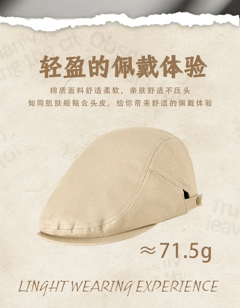 Korean Style Forward Cap for Men Coffee Blue — feature 10