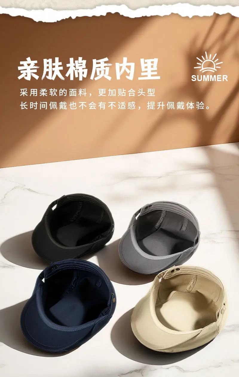 Korean Style Forward Cap for Men Coffee Blue — feature 13