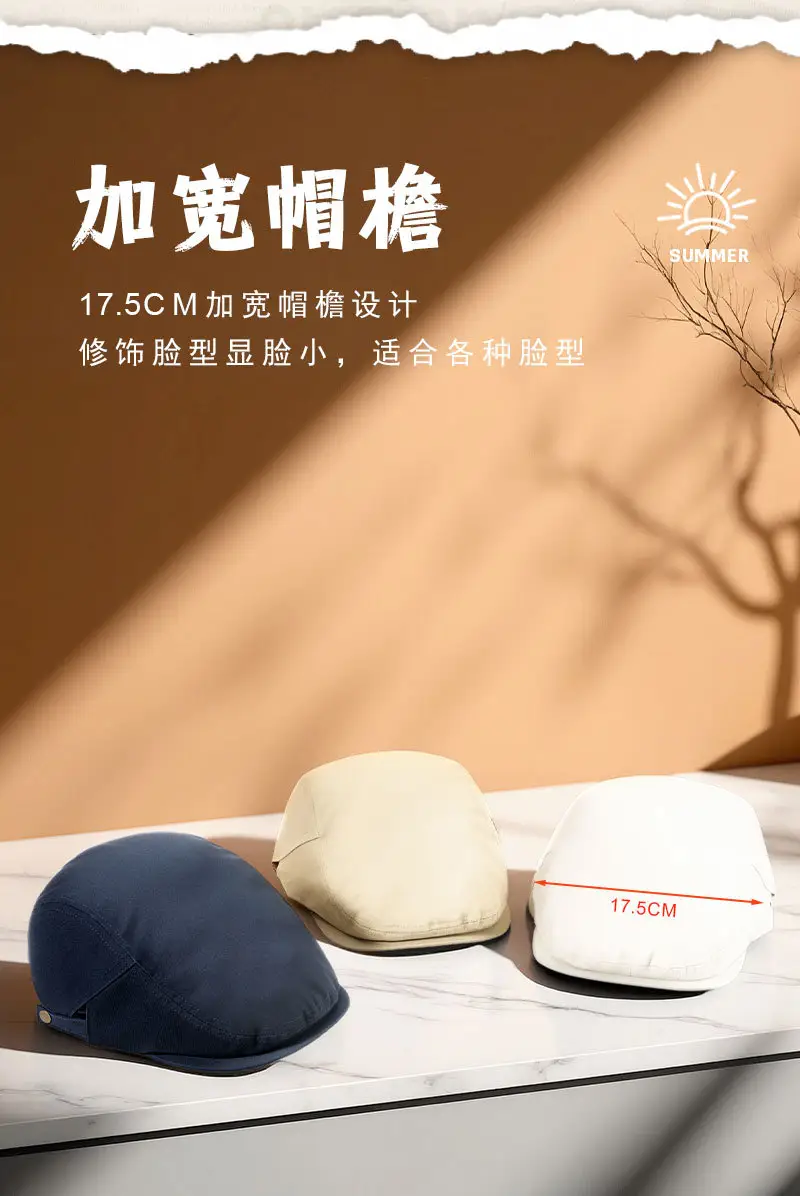 Korean Style Forward Cap for Men Coffee Blue — feature 9