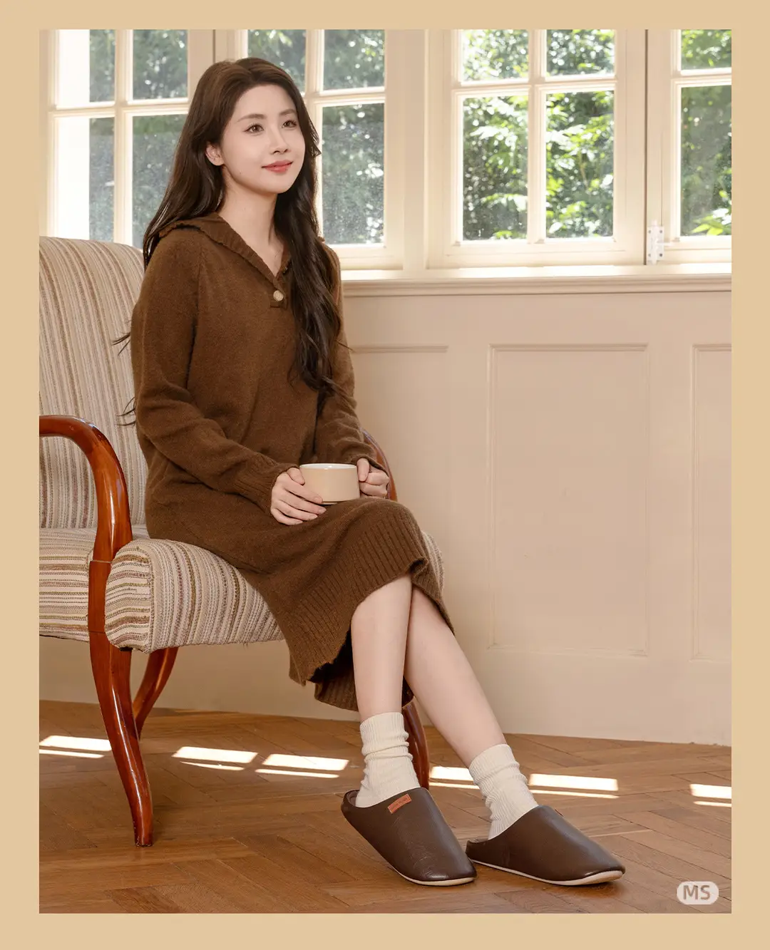 Mingsheng Home Pu Classy Cotton Slippers for Women Winter Indoor Silent Anti-Slip Couple Home Warm Autumn and Winter Men — feature 8