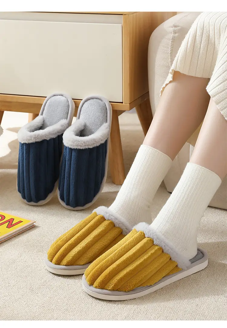 Cute Winter Cotton Slippers for Men, Suitable for Home Use in Autumn and Winter, Indoor Warm Non-Slip Couple's Plush Cotton Slippers for Women — feature 12