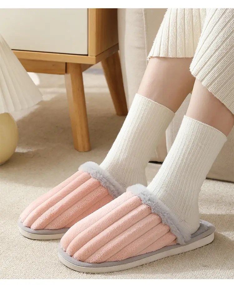 Cute Winter Cotton Slippers for Men, Suitable for Home Use in Autumn and Winter, Indoor Warm Non-Slip Couple's Plush Cotton Slippers for Women — feature 16