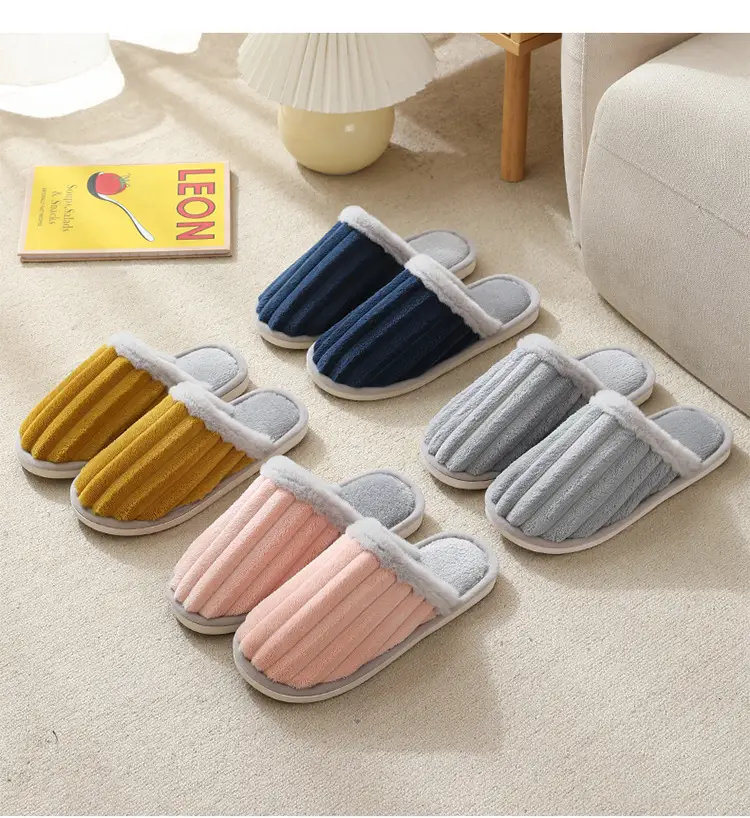 Cute Winter Cotton Slippers for Men, Suitable for Home Use in Autumn and Winter, Indoor Warm Non-Slip Couple's Plush Cotton Slippers for Women — feature 18