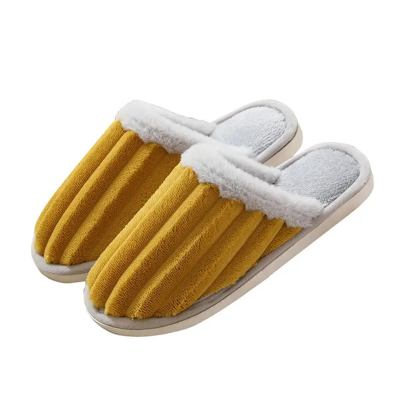Cute Winter Cotton Slippers for Men, Suitable for Home Use in Autumn and Winter, Indoor Warm Non-Slip Couple's Plush Cotton Slippers for Women - Image 2