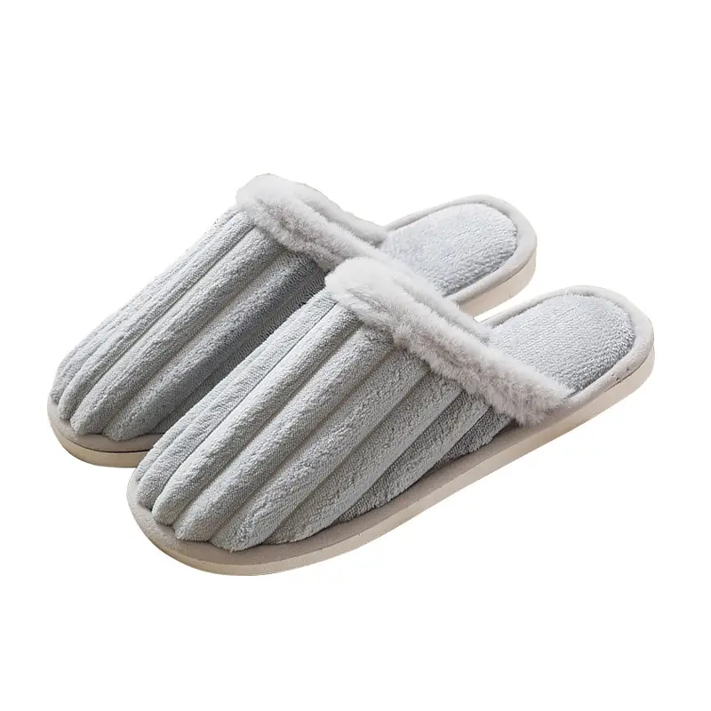 Cute Winter Cotton Slippers for Men, Suitable for Home Use in Autumn and Winter, Indoor Warm Non-Slip Couple's Plush Cotton Slippers for Women - Image 4