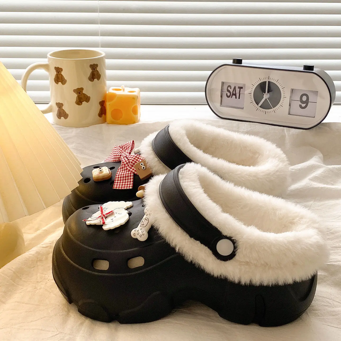 Winter Warm Thick Plush Eva Slippers for Women - Image 7
