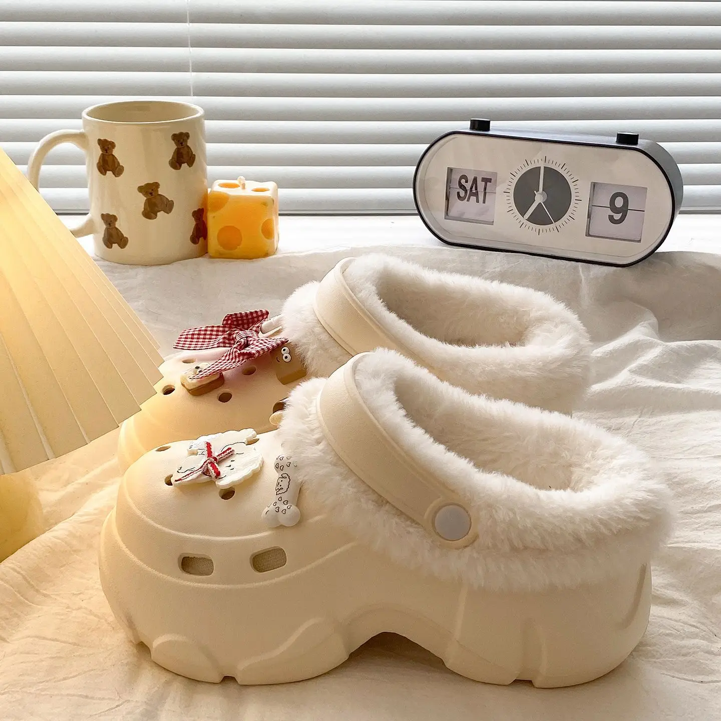 Winter Warm Thick Plush Eva Slippers for Women - Image 8