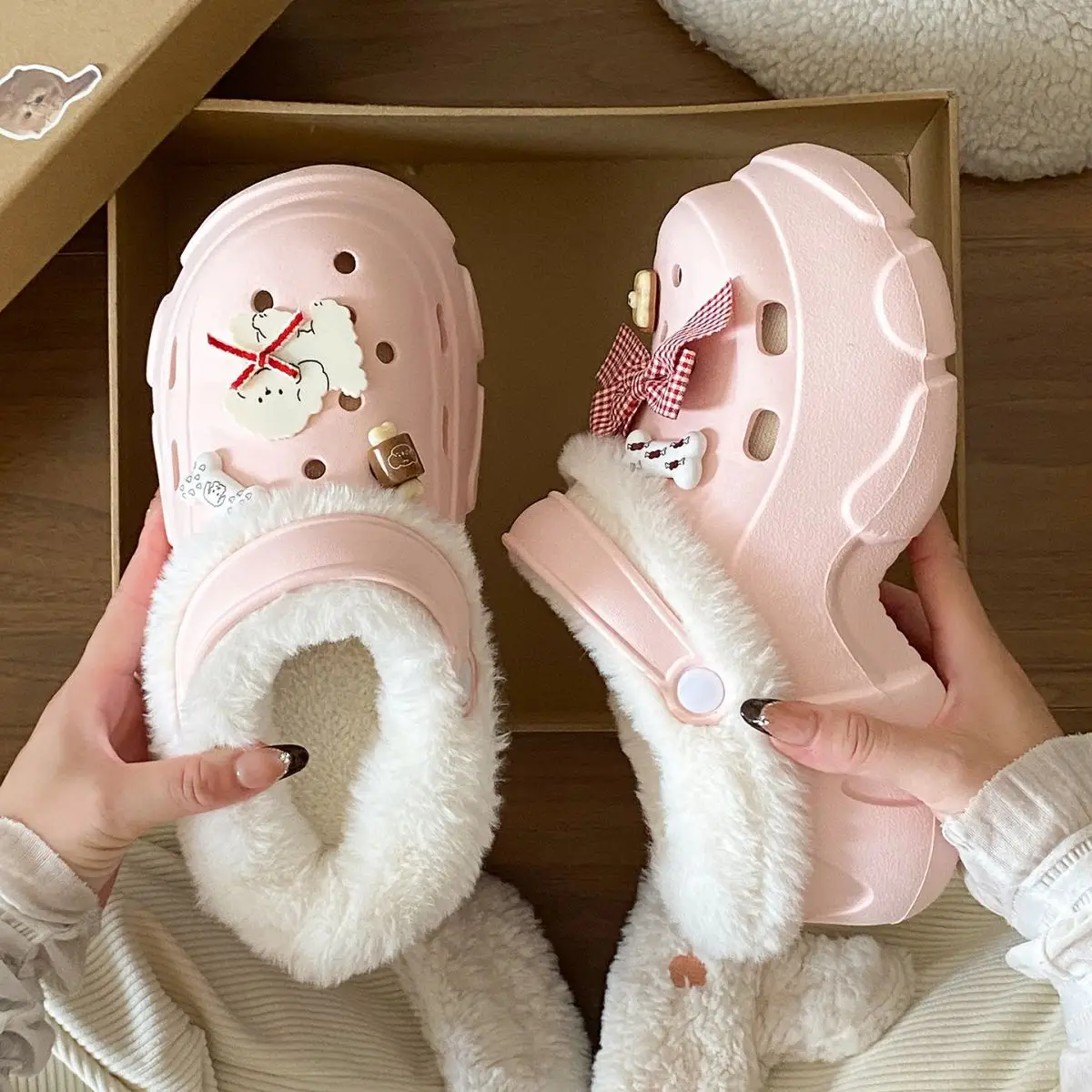 Winter Warm Thick Plush Eva Slippers for Women — feature 34